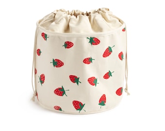 Big circular basquet - Strawberry ///  Grand panier circulaire - Fraise