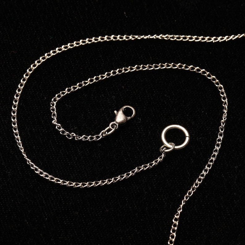 Long Silver Chain Necklace Silver Fringe Chain Neckalce Etsy