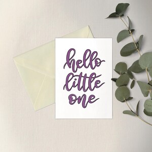 Hello Little One Baby Willkommen Karte Grußkarte für Neugeborene Junge Mädchen Baby