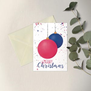 Boules de Noël Joyeux Noël Carte de voeux pour lui son partenaire de famille parent enfant ami