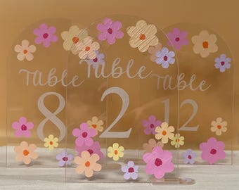 10er Set Pastell Garten Tischnummer