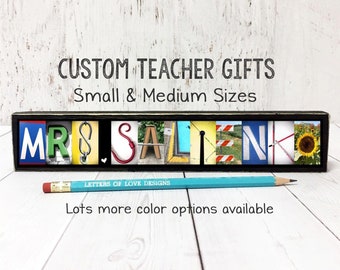 Teacher Gift, Custom Teacher Name Sign, Personalized Teacher Gift, Classroom Decor, Classroom Decoration Sign Wall Art Gifts for Teachers