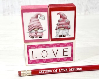 Valentines Gnome Gifts, Valentines Day Gift Sets, Valentine Gifts, Gnome Sign, Gnome Ornament, Pink Gnome, Red Gnome, Love Sign, Pink Heart