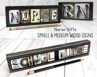 Nurse Gift Ideas, Nurse Wood Sign, Gifts for Nurse Graduation Gift, RN Gifts, Registered Nurse Gifts, Nursing School Student, Medical Art