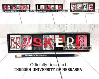 Huskers Sign, Officially Licensed University of Nebraska Huskers Gift, Nebraska Cornhuskers, Husker Football, Nebraska Football Sign, GBR