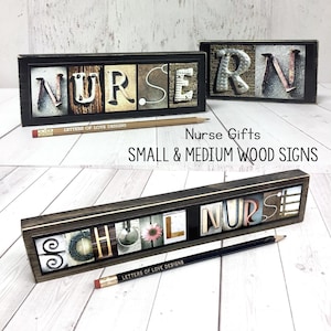 Nurse Gift Ideas, Nurse Wood Sign, Gifts for Nurse Graduation Gift, RN Gifts, Registered Nurse Gifts, Nursing School Student, Medical Art