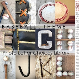 Baseball Letter Proof, NOT usable digital file, mockup only, Baseball Photography, Baseball Photo Letters, Alphabet Photography Letter Art