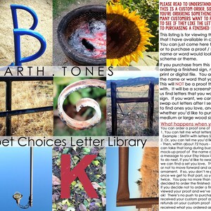 Earth Tones Letter Proof, NOT a usable digital image - Mock up only, Earth Tone Art, Alphabet Photography, Word Art Abstract Art, Letter Art