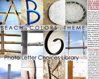 Beach Letter Proof, NOT a usable digital file, mockup sample only, Beachy Letter Art, Beach Photography, Beach Picture, Ocean Letter Picture