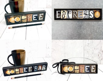 Coffee Table Decor, Coffee Bar Sign, Coffee Gifts for Women for Men, Coffee Sign, Coffee Lover Gift, Coffee Magnet Ornament, Espresso Gift
