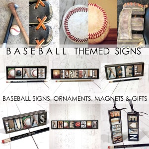 Baseball Coach Gift, Baseball Decor, Baseball Mom, Baseball Ornament, Gifts for Coaches, Baseball Team Gift, Baseball Letters Photo Art