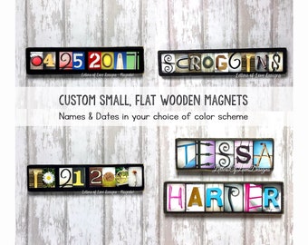 Name Magnet, Refrigerator Magnet, Fridge Magnet, Wooden Magnet, Name Sign, Name Wood Sign, Personalized Name Signs, Kitchen Decor, Name Art