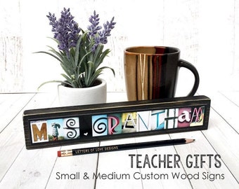 Classroom Decor, Personalized Teacher Name Sign, Custom Teacher Ornament, Classroom Decoration, Classroom Sign Teacher Gifts, Teacher Decor