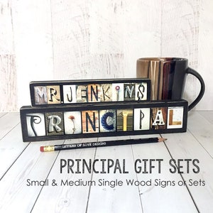 Principal Gift, Assistant Principal Gift Sign, Gifts for Principal, Principal Office Decor, School Principal, Male Principal Name Sign Gift