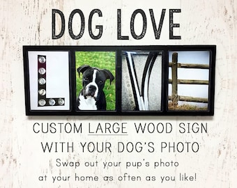 Dog Picture Frame, Custom Dog Sign, Dog Mom Gift, Dog Stuff Art, Dog Memorial, Pet Memorial Gift, Dog Love, Dog Owner Alphabet Photography