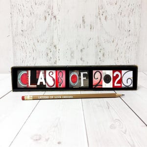 Class of 2026 Graduation Photo Prop Sign | Wooden Senior Picture Prop | High School Graduation Photography image 17
