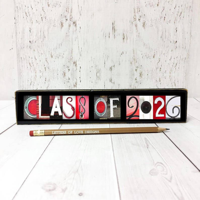 Class of 2026 Graduation Photo Prop Sign | Wooden Senior Picture Prop | High School Graduation Photography image 17