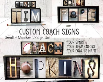 Custom Coach Gifts for Baseball, for Football, for Basketball, for Soccer, for Volleyball, Gifts for Coaches Football, Coach Sign, Team Gift