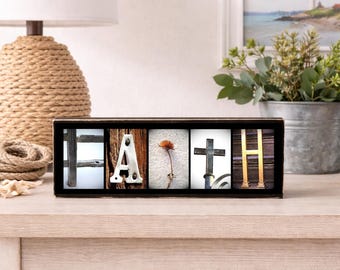 Faith Sign, Christian Wall Art, Christian Gifts for Women, Faith Over Fear Sign, Baptism Gift, Pastor Appreciation Gift, Religious Decor