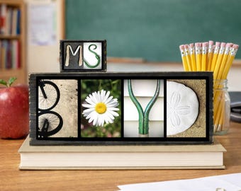 Teacher Gift Idea, Personalized Teacher Appreciation Gift, Teacher Name Sign, Classroom Decor, Gifts for Teachers, Back to School Gift