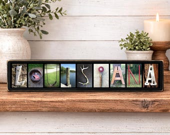 Louisiana Sign, Louisiana Gift, Louisiana Wall Art, Louisiana Decor, State Sign, Photo Letter Art, Southern Decor, Made in USA