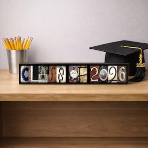 Class of 2026 Graduation Photo Prop Sign | Wooden Senior Picture Prop | High School Graduation Photography image 1