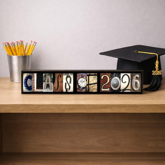 Class of 2026 Graduation Photo Prop Sign | Wooden Senior Picture Prop | High School Graduation Photography