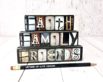 Faith Family Friends, Faith Sign, Family Sign, Friend Gift for Friends Sign, Gift Sets for Women, Christian Women, Christian Gift, Believer