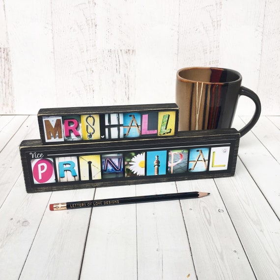 Assistant Principal Gift Name Sign Office Decor Name Plate Etsy
