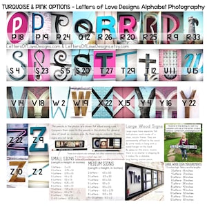 Turquoise and Pink Letter Proof, NOT a usable digital file, mock-up only, Letter Choices, Alphabet Photography Letter Picture Letter Art image 4