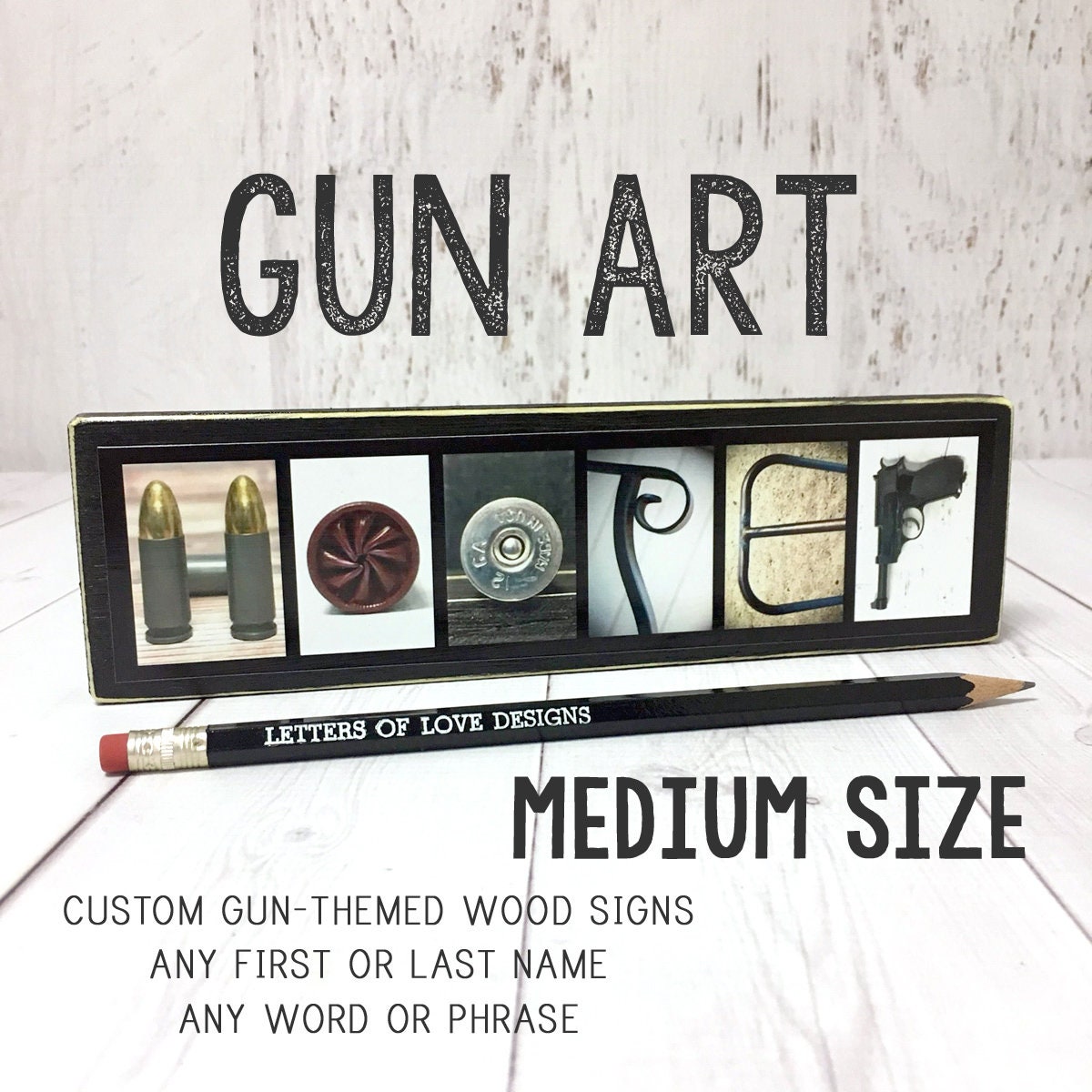 Gun Letter Art Custom Gun Last Name Sign Custom Gun Art Etsy Gun Letter Art Custom Gun Last Name Sign Custom Gun Art Etsy