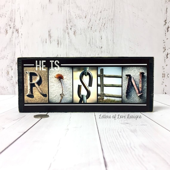 He is Risen Handcrafted Wood Sign Easter Religious Gift Decor