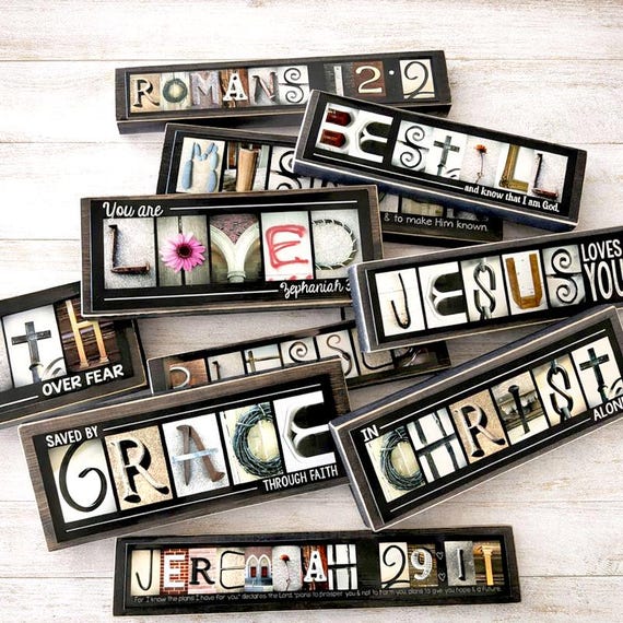 Christian Gifts & Scripture Wall Art | Faith Based Home Decor | Bible Verse Wood Signs | Christian Wall Art | Religious Home Decor