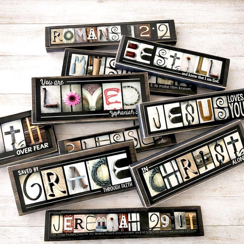 Christian Gifts & Scripture Wall Art | Faith Based Home Decor | Bible Verse Wood Signs | Christian Wall Art | Religious Home Decor Bild 1