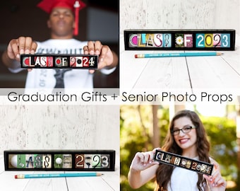 Class of 2024 Props Wood Sign, Graduation Gift, Senior 2024 Graduation Props, Senior Photo Props, Senior Photography Picture Prop, Graduate