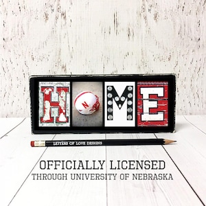 Nebraska Cornhuskers Sign Husker Football Decor Huskers Sign Officially Licensed University of Nebraska Lincoln Nebraska Wall Art Lincoln NE