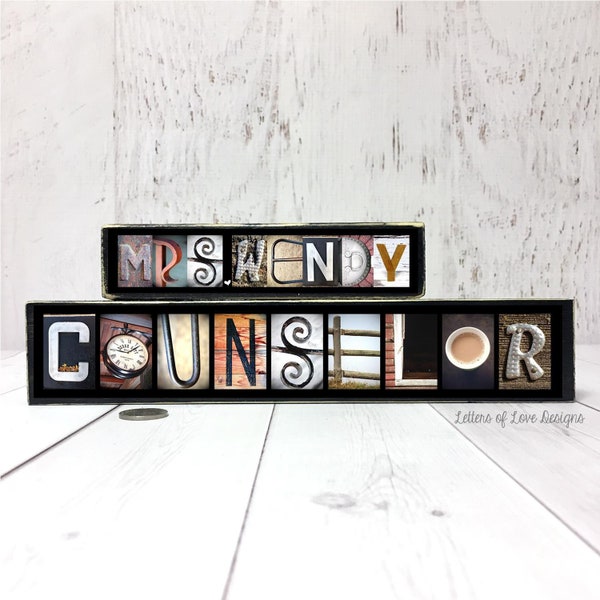 Counselor Gift, Counselor Sign, Counselor Door Sign, Gifts for Counselor, Counselor Office Decor, School Counselor, Name Sign Gift, Teacher