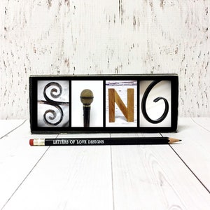 Sing Sign, Music Teacher Gift, Singer Gift, Musician Gift, Gifts for ...