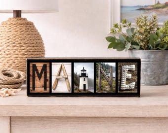Maine Sign, Maine Wall Art, Maine Decor, Maine Vacation Home Gift, Coastal Maine Decor, Maine Wood Sign, New England Gift,