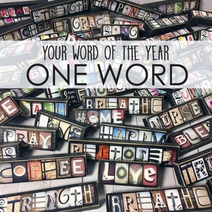 Your Word, One Word Art, My Word, Inspirational Word, One Little Word of the Year 2024, Word for the Year, New Years Resolution tiny sign