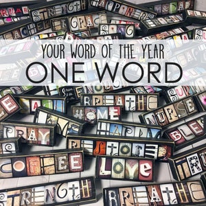 Your Word, One Word Art, My Word, Inspirational Word, One Little Word of the Year 2025, Word for the Year, New Years Resolution tiny sign