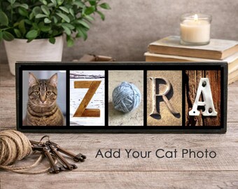 Cat Memorial Gift, Personalized Cat Name Sign, Cat Loss Gift, Custom Pet Name Sign, Cat Lover Gift, Custom Cat Decor, Pet Loss Gift