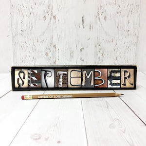 September Gifts for Her, September Birthday, Fall Decor, Autumn Wall Art, Cozy Seasonal Sign, September Sign, Gift Ideas, Harvest Home Decor
