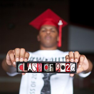 Class of 2026 Graduation Photo Prop Sign | Wooden Senior Picture Prop | High School Graduation Photography image 5