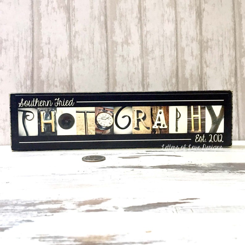 Photographer Gift for Women, Man, For Men, Photography Gift, Photographer Sign, Photography Sign, Photo Gifts, Photo Collage, Picture Letter image 3