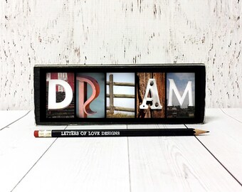 Dream Wood Sign, Dream Big Little One, Sweet Dreams, Follow Your Dreams, Inspirational Wall Art Quote Sign, Motivational Sign Wall Decor