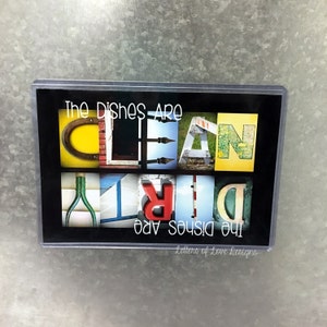 Clean Dirty Dishwasher Magnet, Clean Dirty Dishwasher Sign, Dishwasher Clean Dirty Signs, Clean Dishes, Dirty Dishes Magnet Sign, Mom Gift