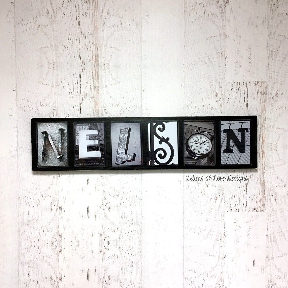 Alphabet Photography Photo Letter Art Custom Last Name Wood | Etsy