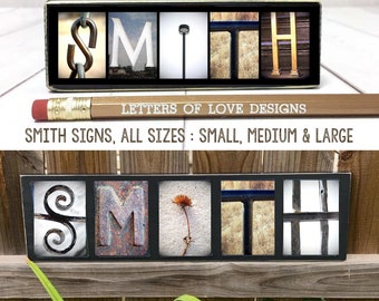 Smith Sign, Smith Family Sign, Smith Personalized, Letter Picture Letters Photo Letter Art Letter Photography Alphabet Photography Last Name