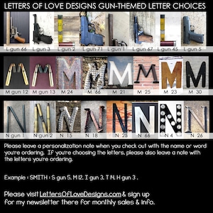 Gun Gift, Gun Letter Art, Gun Art, Personalized Name Sign, Bullet Art, Gun Name, Gifts for Hunters, Hunting Gift Hunting Season Gift for him image 7